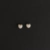 [Silver 925] Sparkling Sand Heart Earrings