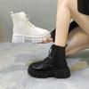 Autumn and Winter  Women's Leather Face Boots Outdoor Nonslip Walking Shoe Comfort Soft Soled Boots Casual Female Shoes