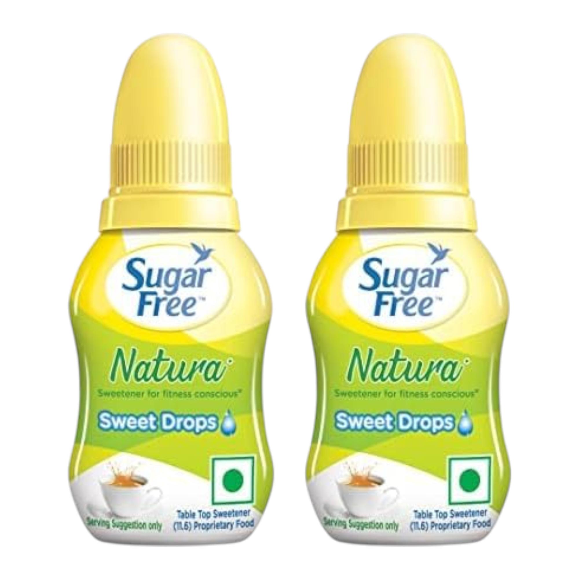 

Sugar Free Natura Drops 10ml Pack of 2 | Zero Calorie Sucralose Sweetener | Heat Stable Sugar Substitute for Cooking Baking Beverages