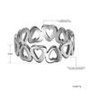 JeeMango Romantic Hollow Heart-shaped Wedding Couple Rings Trendy Style 316L Stainless Steel Women Ring Jewelry Anillo R17154