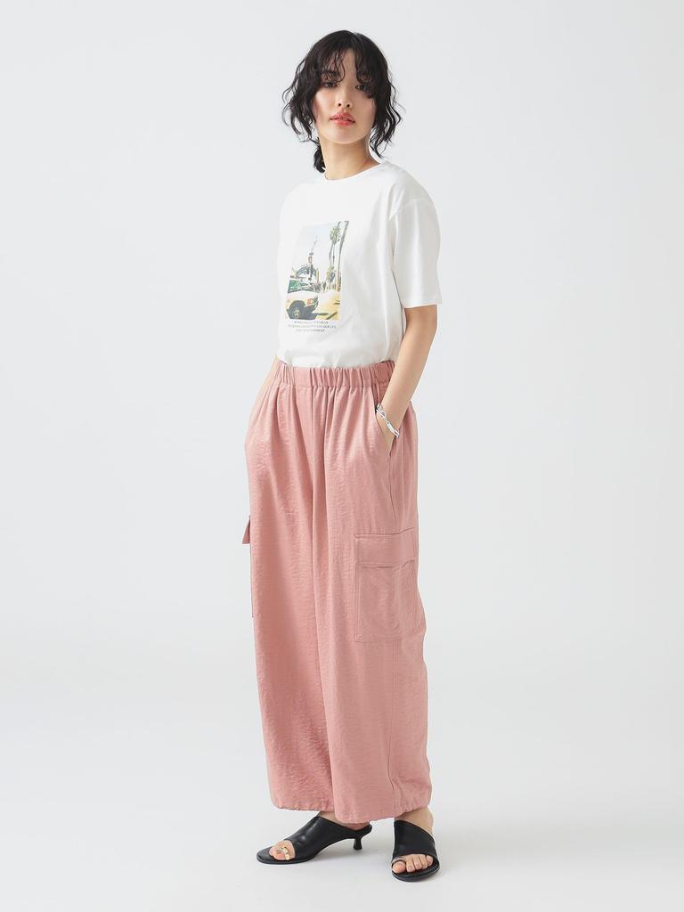 B.:MING LIFE STORE by BEAMS Damen Satin Cargohose (SM) Rosa