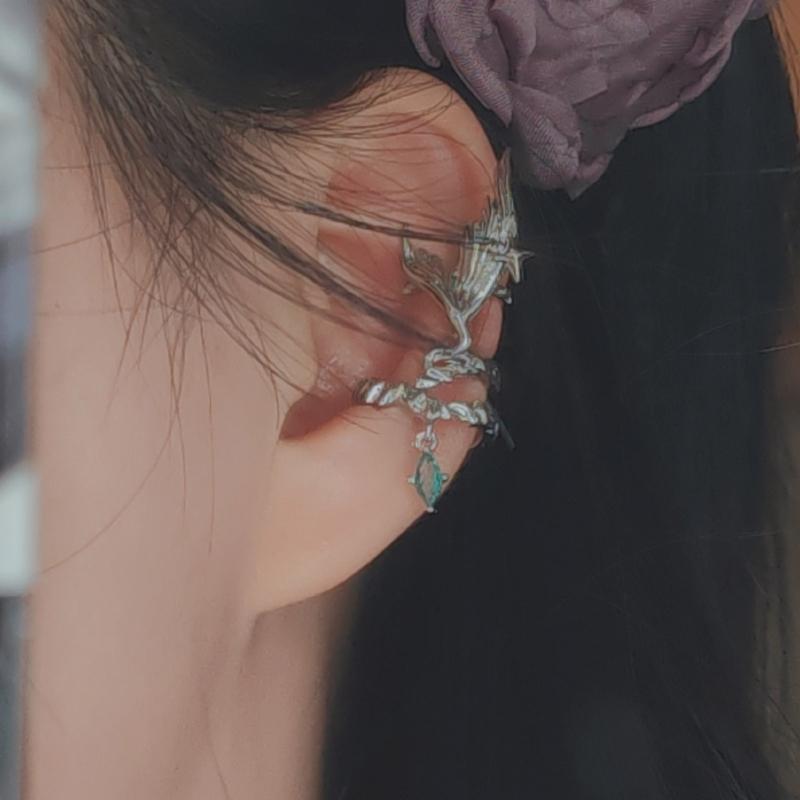 Gender Neutral Fish Tail Ear Clip Without Piercing Lightweight Copper Ear Cuff Accessories For Men And Women