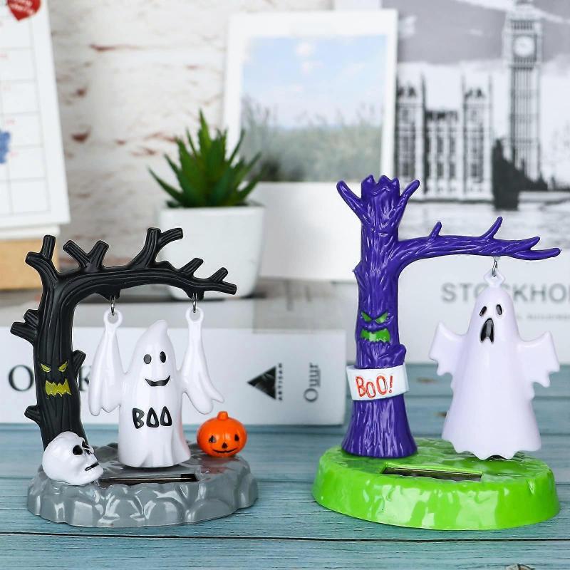 Halloween Dashboard Toy-Solar Ghost Dancing Toy Bobblehead Toy Car Dashboard Decoration Novel Bobblehead Ornament