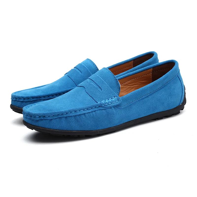 Fashion Genuine Leather Cow Suede Men Shoes Luxury Brand Casual Formal Mens Loafers Moccasins Footwear Black Male Driving Shoes Hombres
