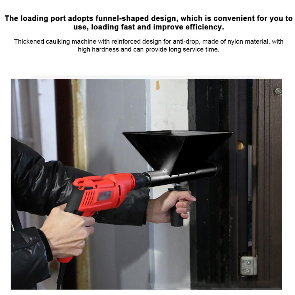 Electric Caulking Machine Door Window Grouting Device Mortar Automatic Filler Electric Drill Joint Black