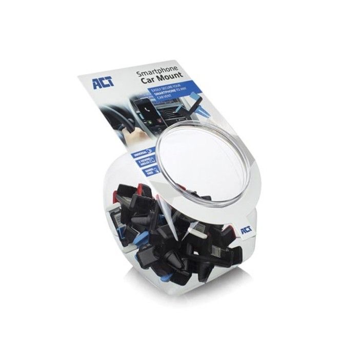 ACT Support Voiture pour Smartphone - Fixation dans la Grille d'Aération - 25 pcs
