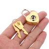 6Sets Mini Heart Padlock Zinc Alloy Vintage Decorative Lock for Diary Jewelry Box Luggage Small Cute Love Symbol Keyed Padlocks