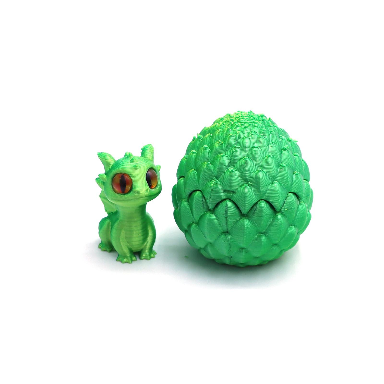 3D Printed Dragon Egg Set Colorful Children s Toy Ornaments Decompression Model Action Figures One Size зелёный