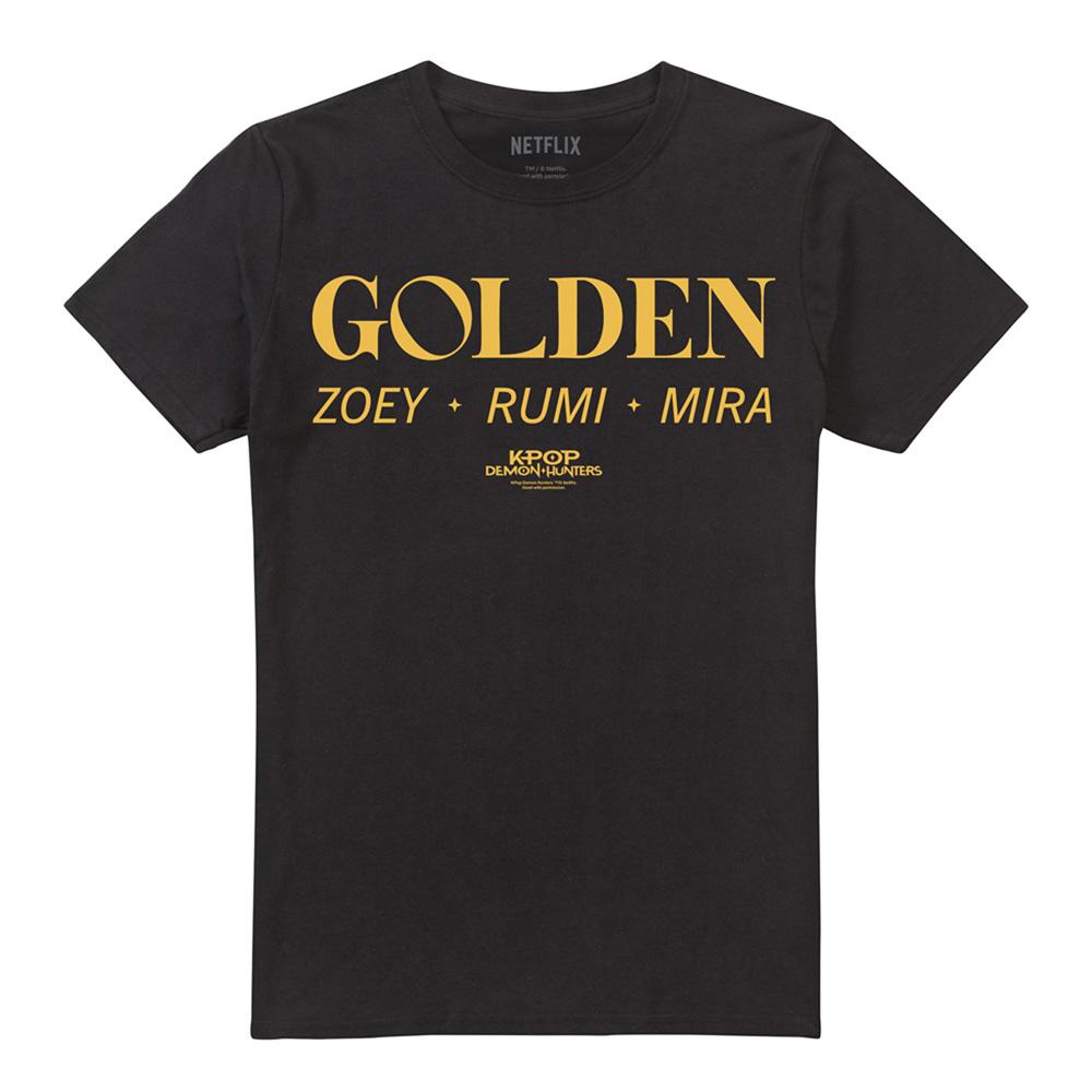 K-Pop Demon Hunters Unisex Adult Huntrix Golden Names T-Shirt
