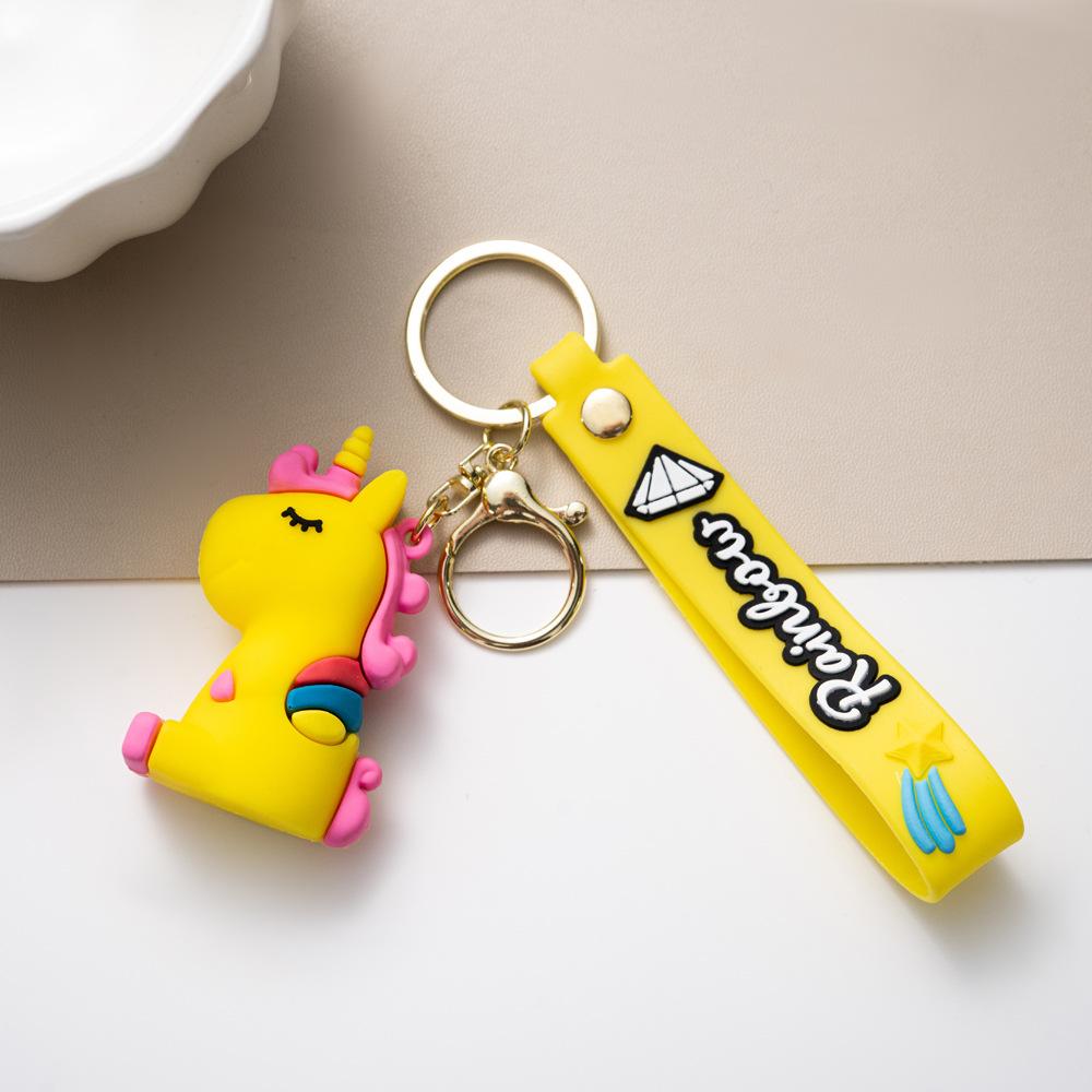Cartoon Unicorn Keychain Pendant, Year Of The Horse New Year Collection, Bag Hanging Decoration, Car Keychain