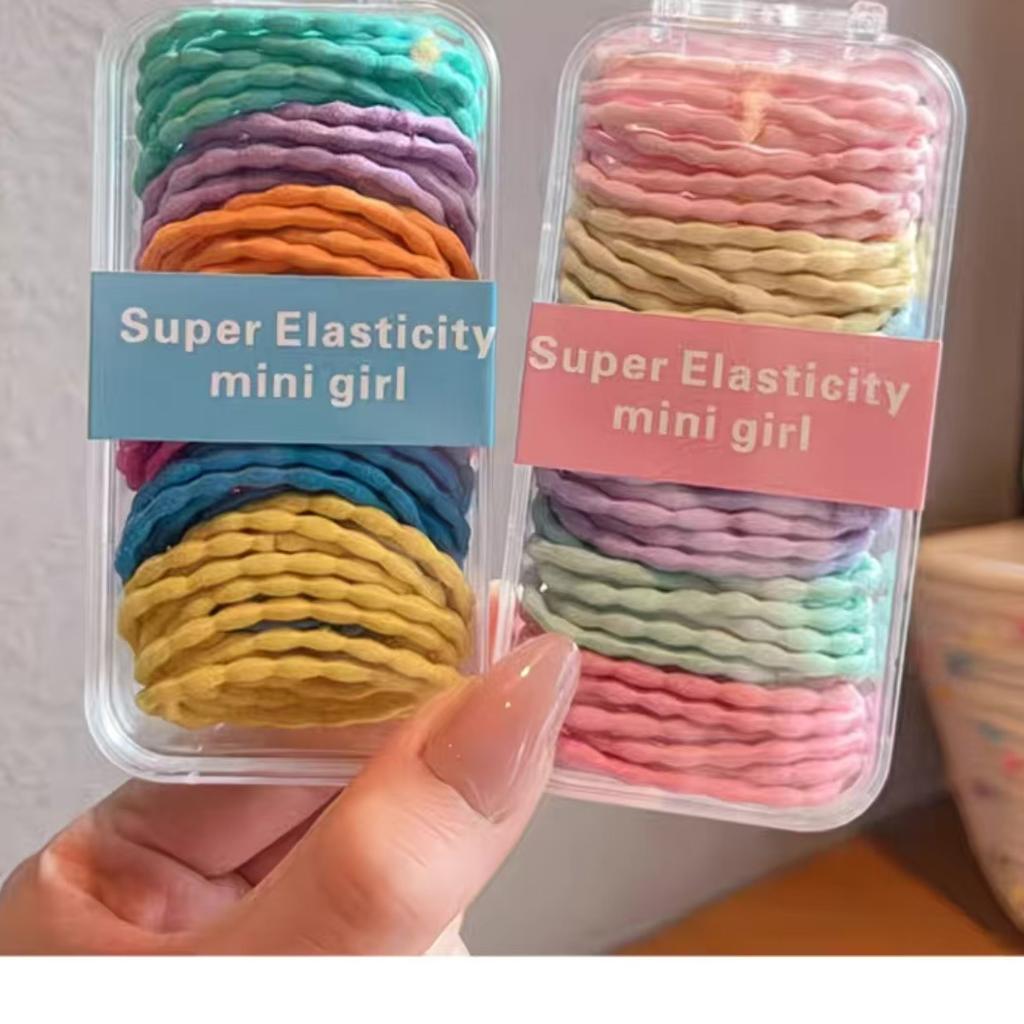 Children's basic hair rope, braided without damaging hair, high elasticity rubber band, boxed headband