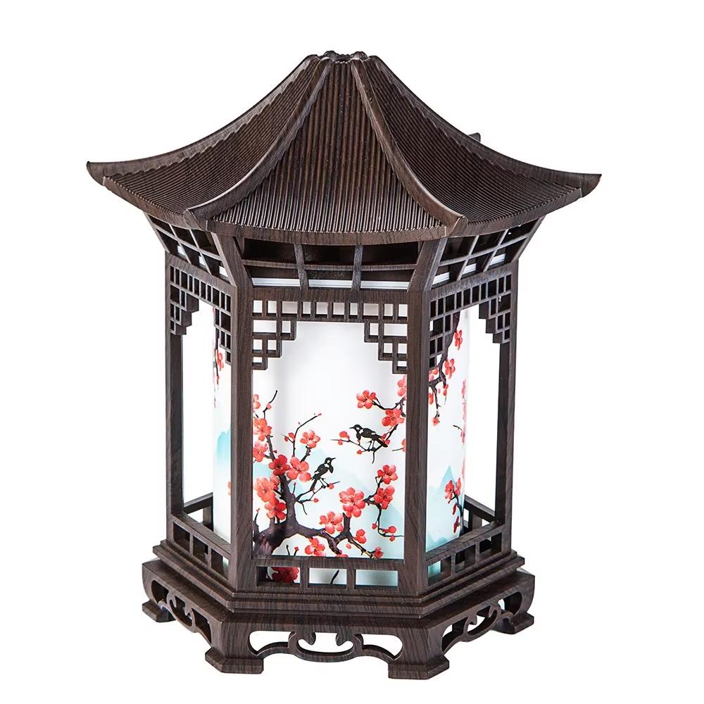 New Small Pavilion Humidifier Night Light Home Chinese Style, Home Office Humidifier USB Portable Water Supplement Car USB&5V