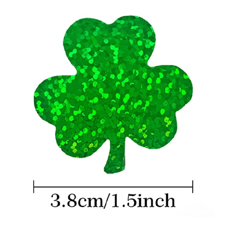 Lebendiger 4-Blatt-Kleeblatt-Siegelaufkleber 3,8 cm 500 Stück/Rolle Produktversiegelungsaufkleber Reflektierend Für Einzelhandelsverpackungen