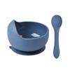 Creative Simple Baby Food Complementary Training Bowl Two-piece Silicone Bowl Spoon