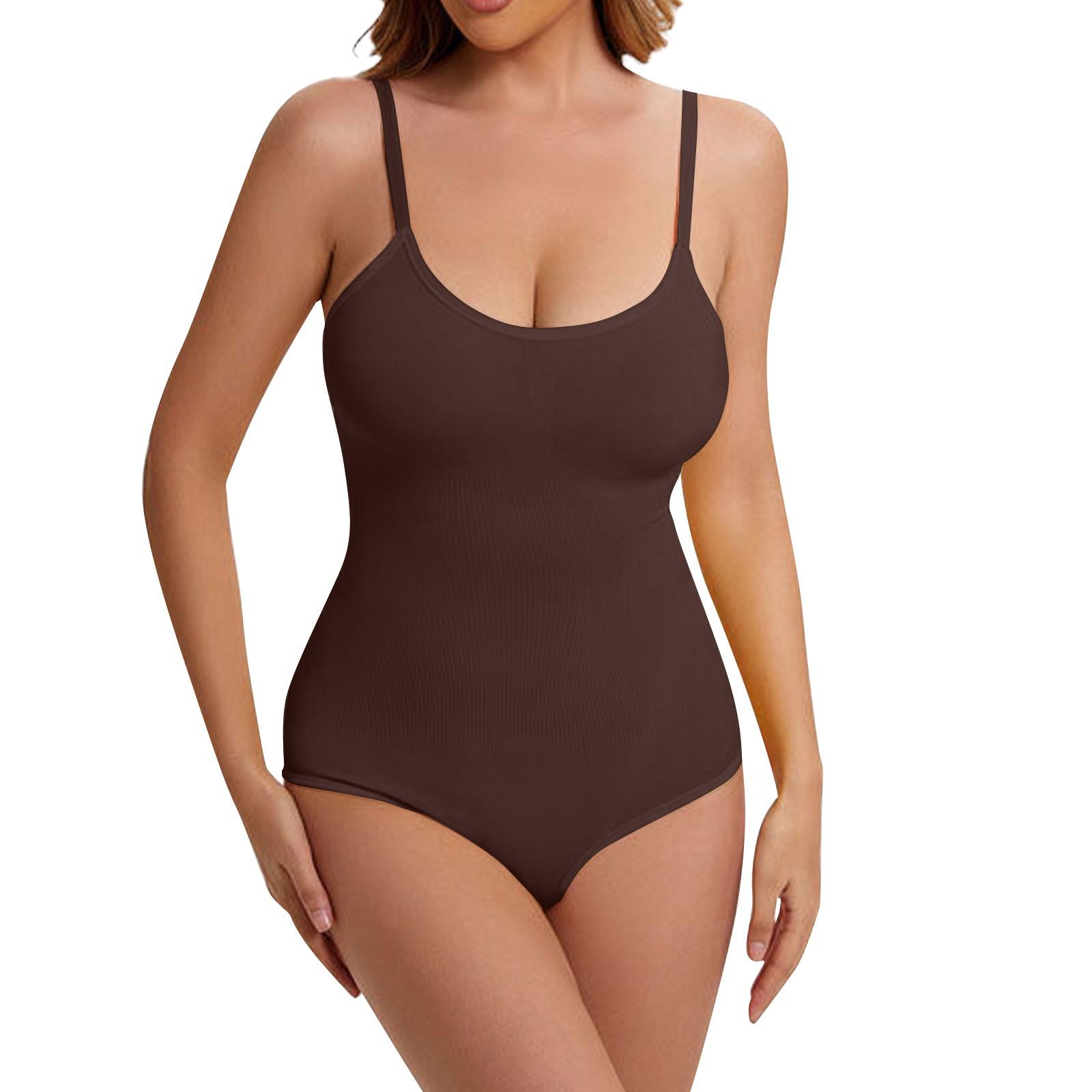 Женская длинная треугольная грудь, моделирующая фигуру, с узкой талией и ягодицами XXXL кофейный