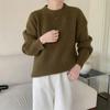 Hirsionsan Casual Solid Base Soft Pullovers Female Loose O Neck Long Sleeve Knitted Sweater Women Autumn Winter Trendy Elegant Jumper