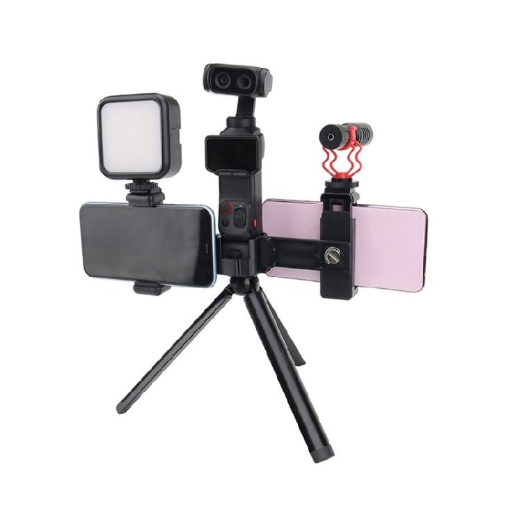 Expandable Phone Recording Mount Kit for 2.36-3.94Inch Double Phone Live Streaming,Support Bracket for Creators Workflows
