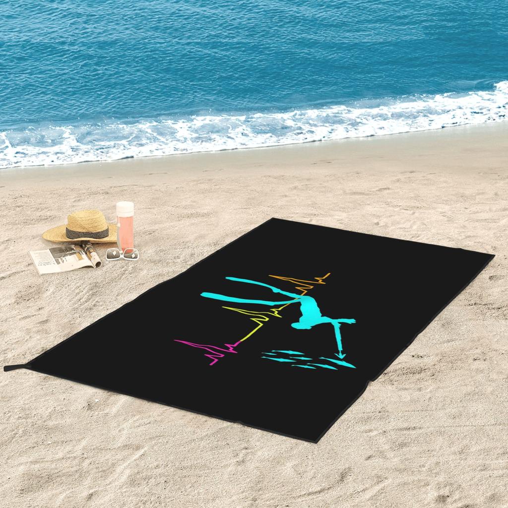 Spearfishing Spearfisher Fishing Heartbeat Pulse Beach Towel Soft Microfiber Quick Dry Absorbent Quick Towels For Swimming