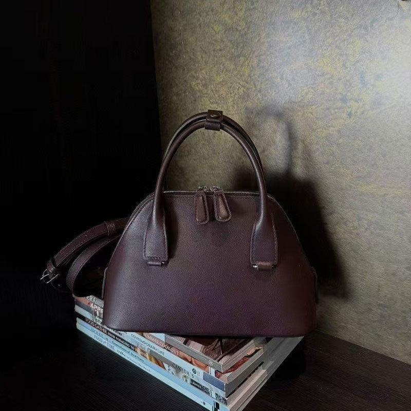 

Минималистская сумка из коровьей кожи с верхним слоем 2025 года, французская сумка через плечо из натуральной кожи, сумка через плечо с геометрическим узором 24x12x16cm