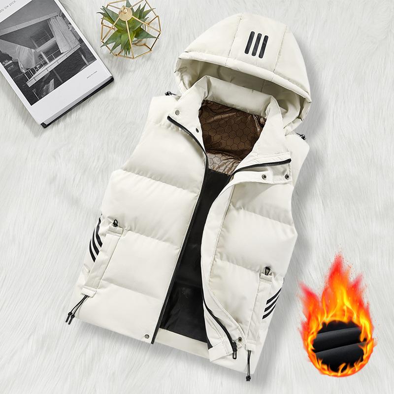 Grafen Podzimní a Zimní Nová Vesta se Třemi Pruhy Mládež Může Sundat Kapuci Ležérní a Módní