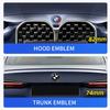 74mm 82mm Rear Boot Badges Front Hood Trunk Emblem Logo for BMW F18 F10 E64 E63 E60 E52 E83 E46 E92 E90 E84 E93 G03 F20 X3 X5 X6