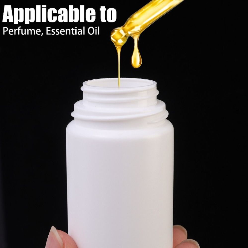 10Pcs Refillable Empty Roller Bottles Containers Reusable Cosmetic Dispensing Bottles Durable White Travel Bottles