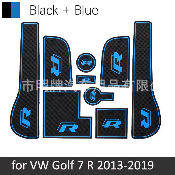 Protiskluzové podložky s drážkou Gate Mat Cup Groove Pad pro VW Volkswagen Golf 7 Mk7 GTI R 2013 2014 2015 2016 2017 2018 Hole Pad Car