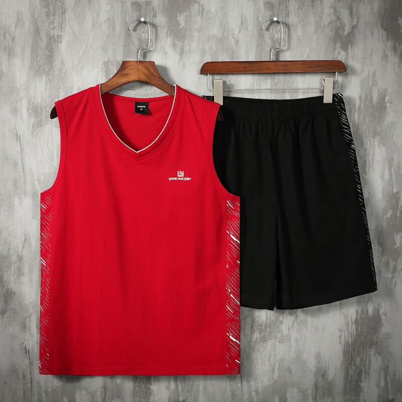 

Dibinze Спортивный комплект большого размера: жилет без рукавов и шорты 2XL