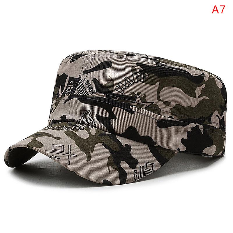 Camouflage Baseball Cap Hat Men Women Tactical Flat Cap Hat Outdoor Sports