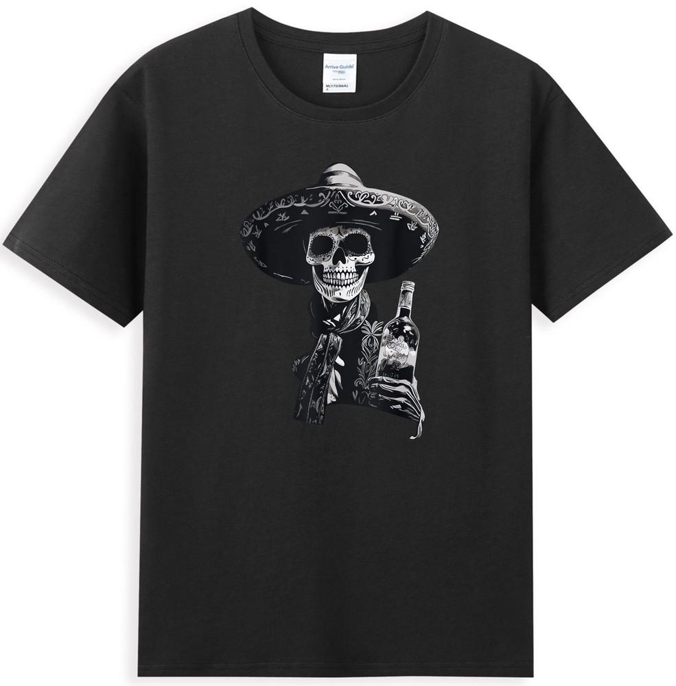 Skeleton Tequila Mexico Dia De Los Muertos Mexican Unisexs TShirt S