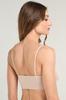 Soft Women's Bra Without Wires and with Smooth Cups, Beige Soft Women's Bra Without Wires and with Smooth Cups, Beige