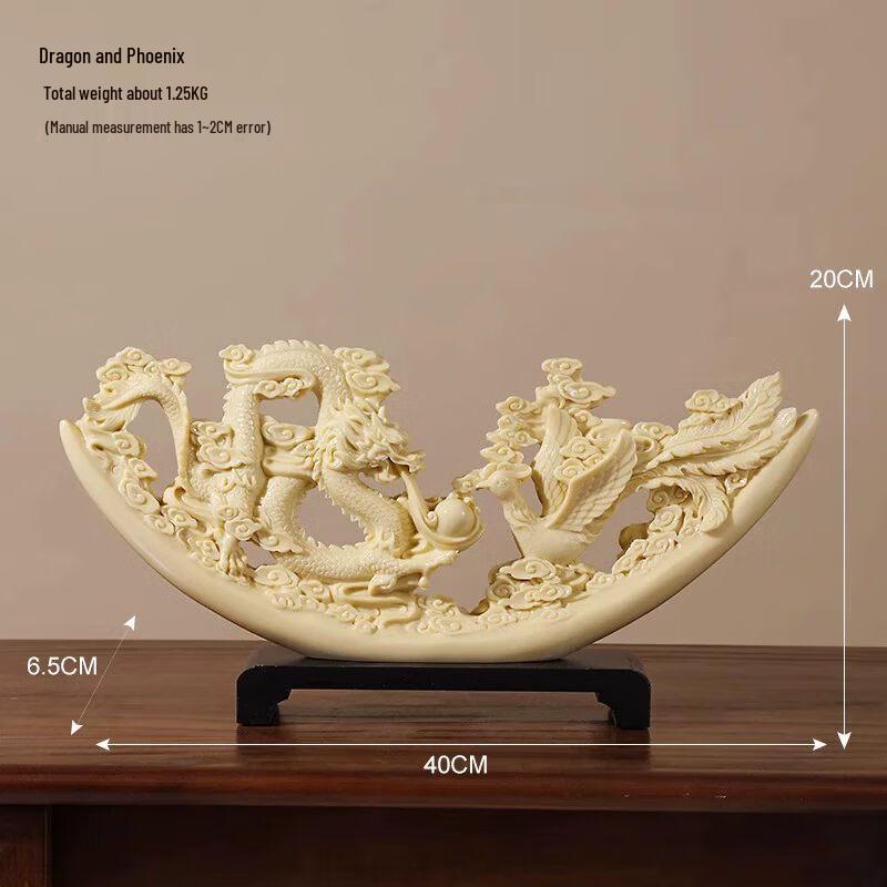 

Light Luxury Chinese Imitation Ivory Resin Ornament