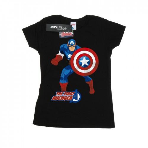 

Marvel Womens/Ladies Captain America The First Avenger Cotton T-Shirt XXL білий