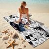 Japanese artist Koyoharu Gotouge's Demon Slayer beach towel, outdoor camping vacation swimming beach towel, outdoor absorbent bath towel blanket K17