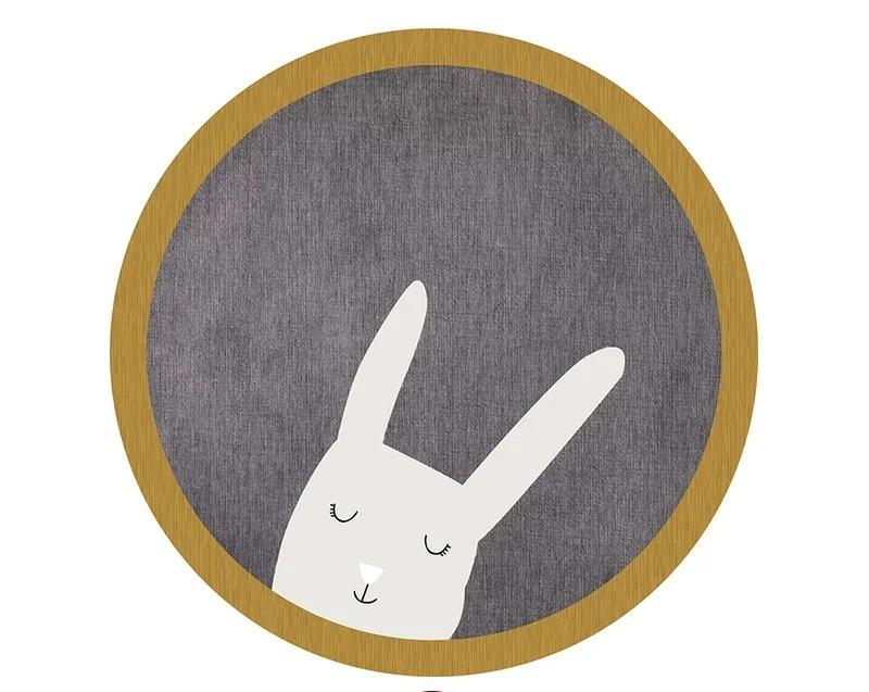 Cartoon Carpets for Living Room Cute Bedroom Decor Round Rugs Non-slip Chair Floor Mat Children's Room Bedside Carpet Study Rug