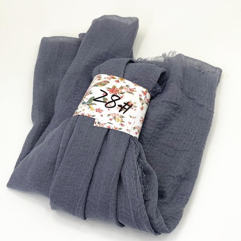Women Cotton Scarf New Summer Girls Solid Color Sunscreen Thin Scarves Soft Shawl Foulard Viscose Spring Lady Wrap Shawls