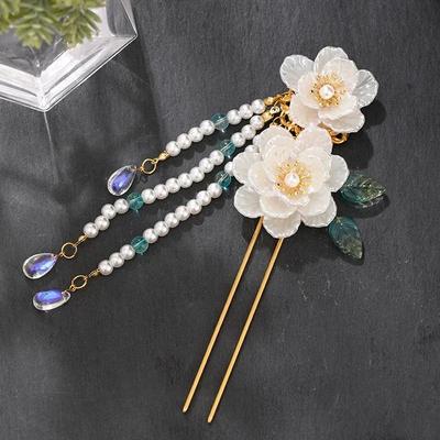 Hanfu Antiker Stil Haarnadel Schrittschüttelnde Haarnadel Antike Quaste Mädchen Klassische Schale Antike Kostümaccessoires
