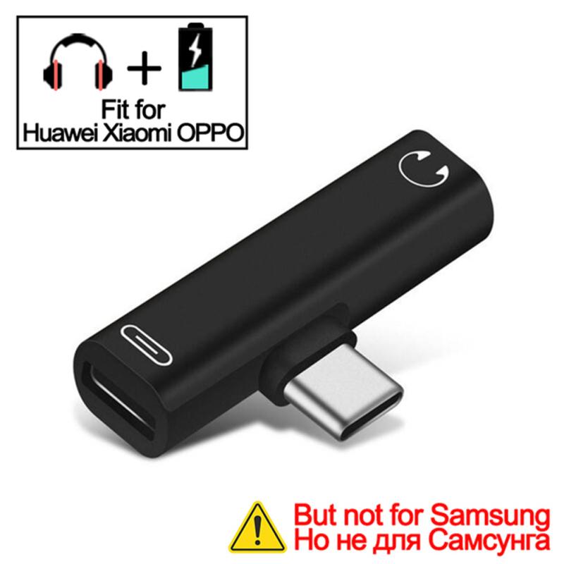 2 In 1 Earphone  Charging  Cable  Converter, Usb 3.5 To Type C Otg Adapter, Compatible For