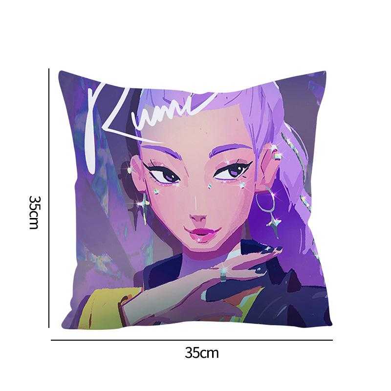 K-Pop Demon Hunter Pillow Cover Anime Movie Pillow Case Sofa Pillow Cushion Cover Christmas Decorations Home Supplies