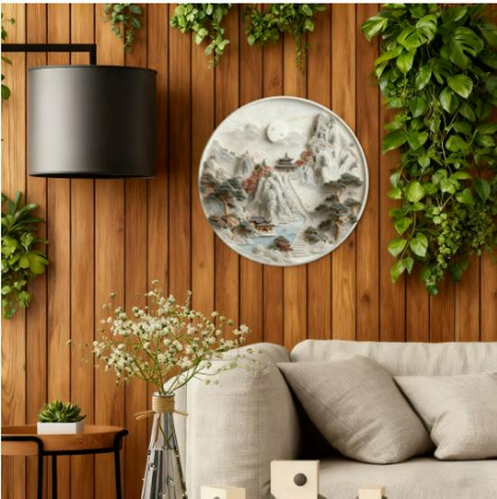 JY Retro Iron Art Okrągła Dekoracja Ścienna Dysk