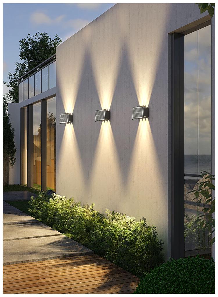 Color-Changing Waterproof Solar Wall Lamp for Gardens and Courtyards