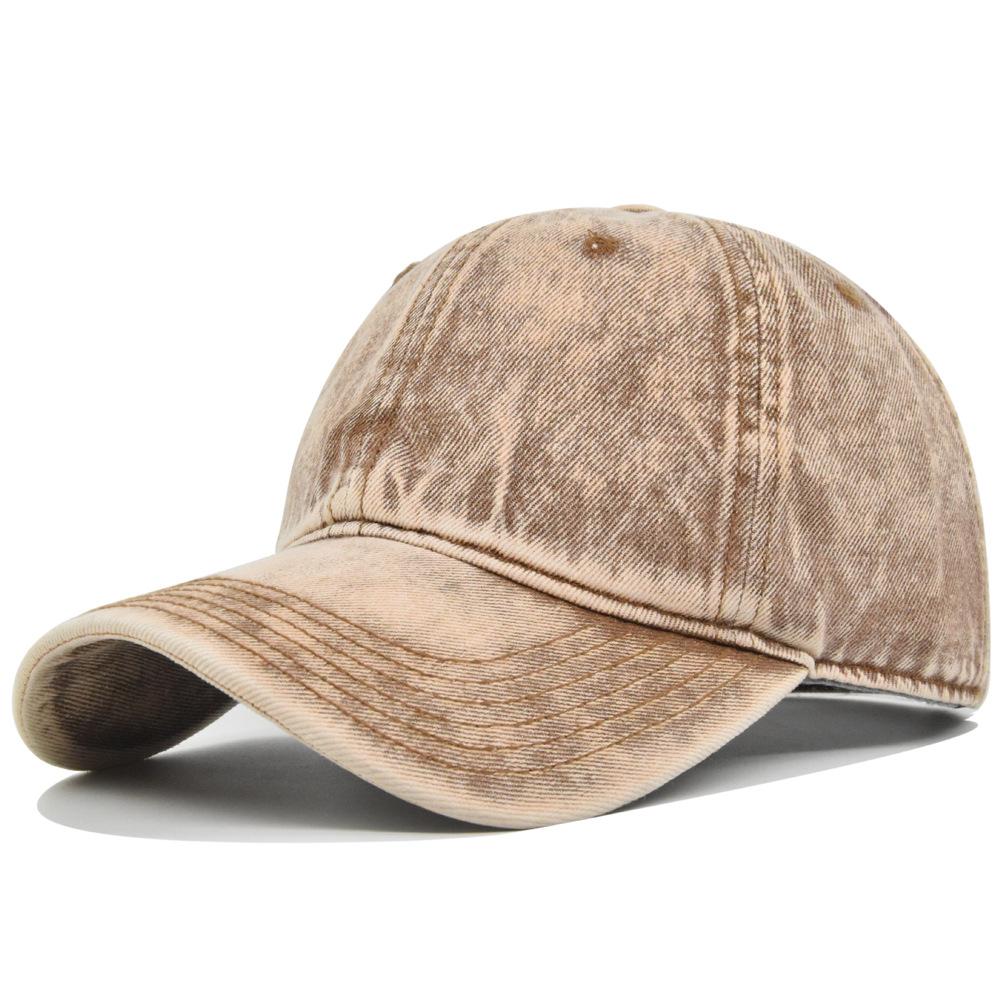 Solid Color Washed Denim Baseball Cap Vintage Retro Snapback Hat for Men & Women, Adjustable Sun Protection Cap in 8 Colors