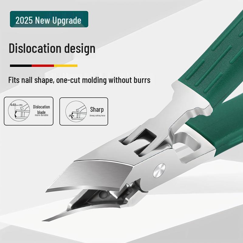 Precision Anti-Splash Ingrown Nail Clippers with Slanted Tip and Groove Repair.