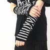 Unisex Korean Ninja-Style Striped Arm Sleeves for Sun Protection & Warmth