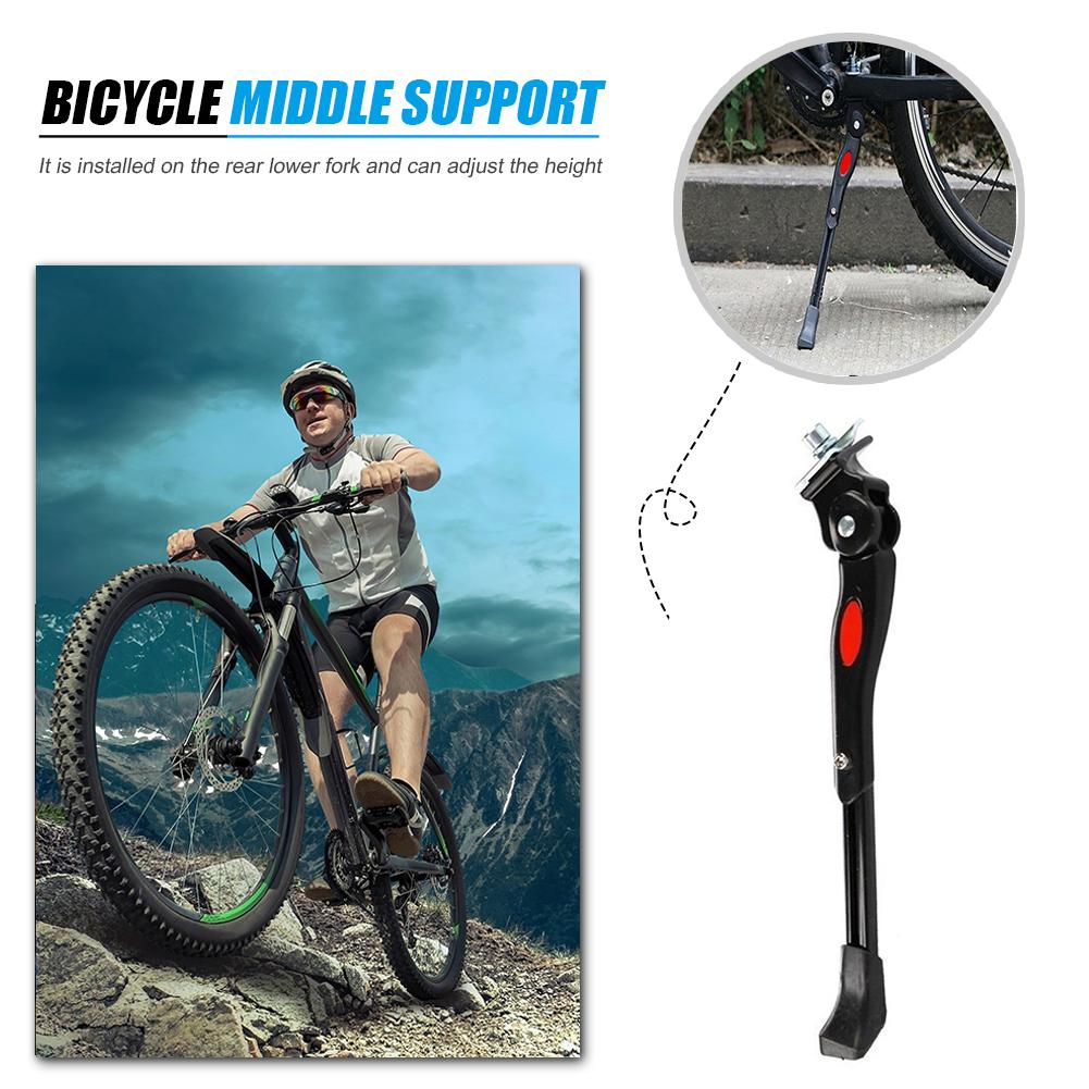 Support de Stationnement Réglable Béquille de Vélo en Aluminium Support de Repose-Pied Latéral pour Véhicule 22-29 Pouces Support de Stationnement