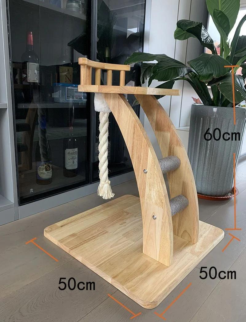 

Лазалки для кошек из цельного дерева, маленькие шлифовальные когти, сизаль, когтеточки, платформа для прыжков на дереве для кошек, товары для животных, принадлежности