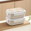 Minimalist Wheat Straw Bento Box – Microwaveable Lunch Box for Students & Office Workers