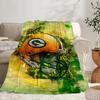 Green Bay Packers Logo Portable Blanket/Soft Blanket Bedding Blanket Suitable for Travel Camping Living Rooms Offices Sofas Fan Gifts