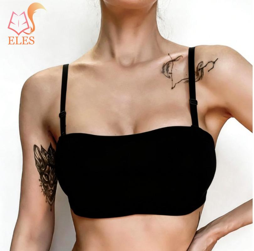 Summer Essential Wireless Bandeau Bra - Detachable Straps Non-slip Push-up Seamless & 2-in-1 Style