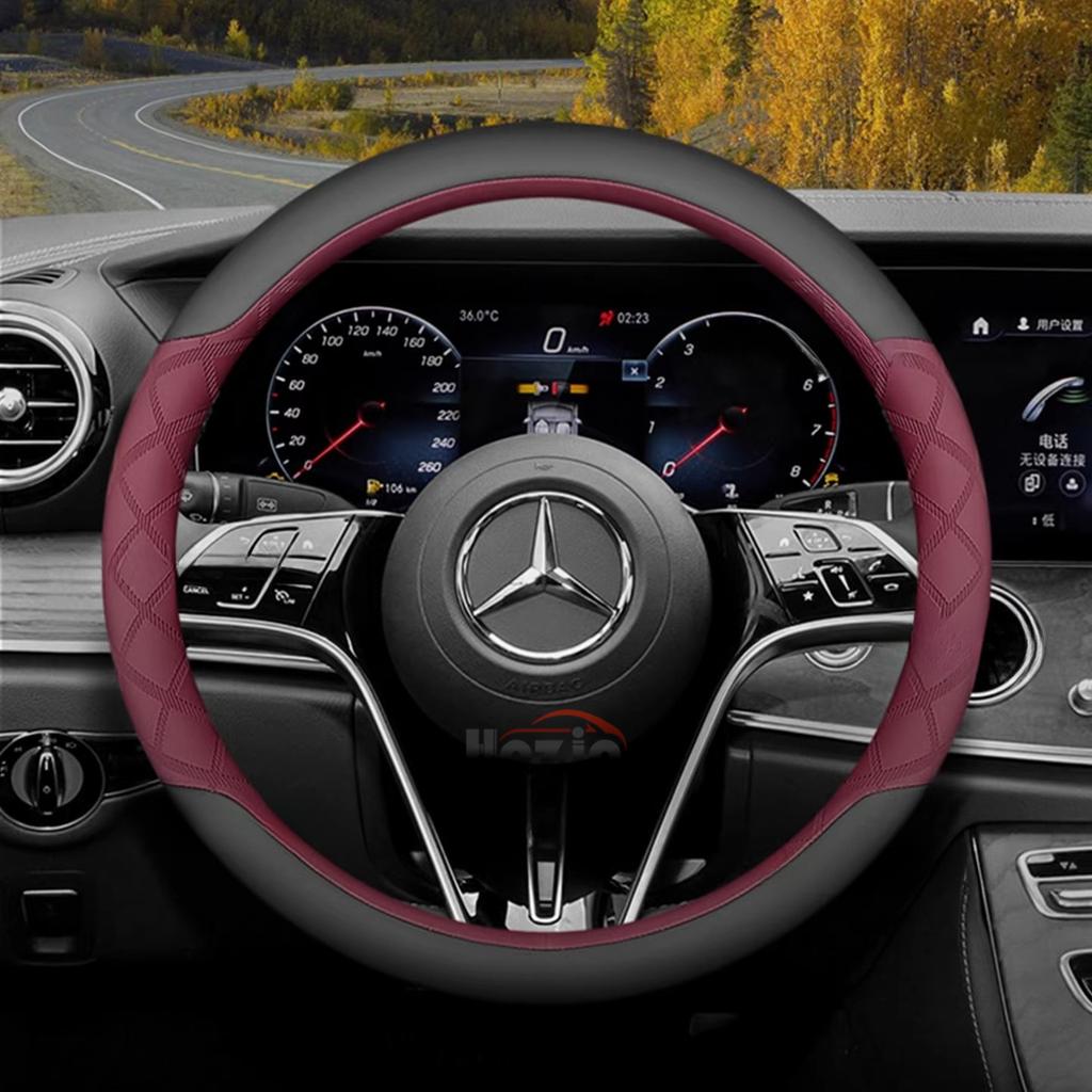 Leder Lenkradabdeckung für Mercedes Benz G500 A180 W204 W205 W210 GLC W212 W124 W219 W203 W202 W447 W169 Zubehör